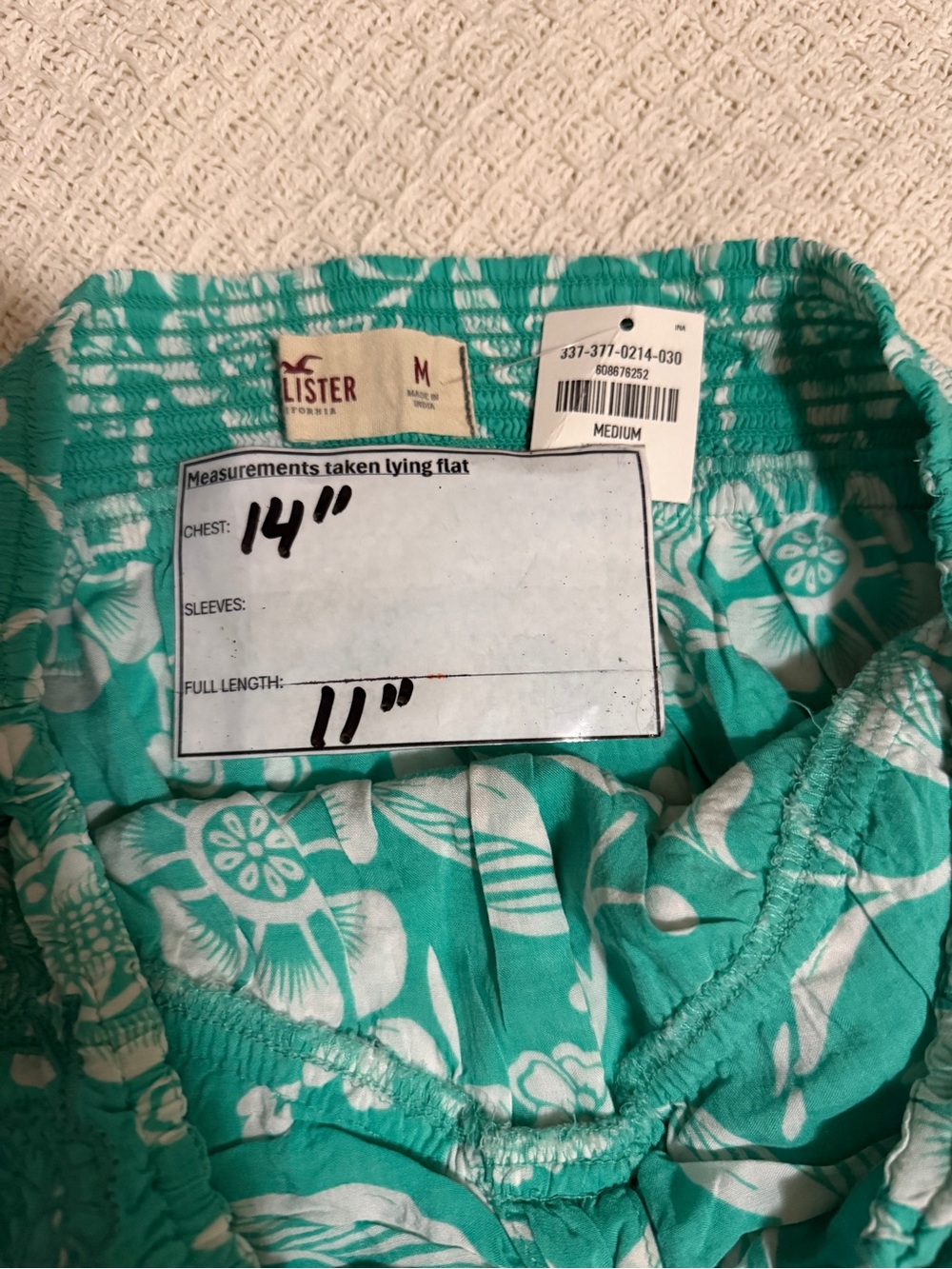 Vintage Y2K Hollister Floral Tie Front Tube Top – 2000s Size Medium - Picture 6 of 6